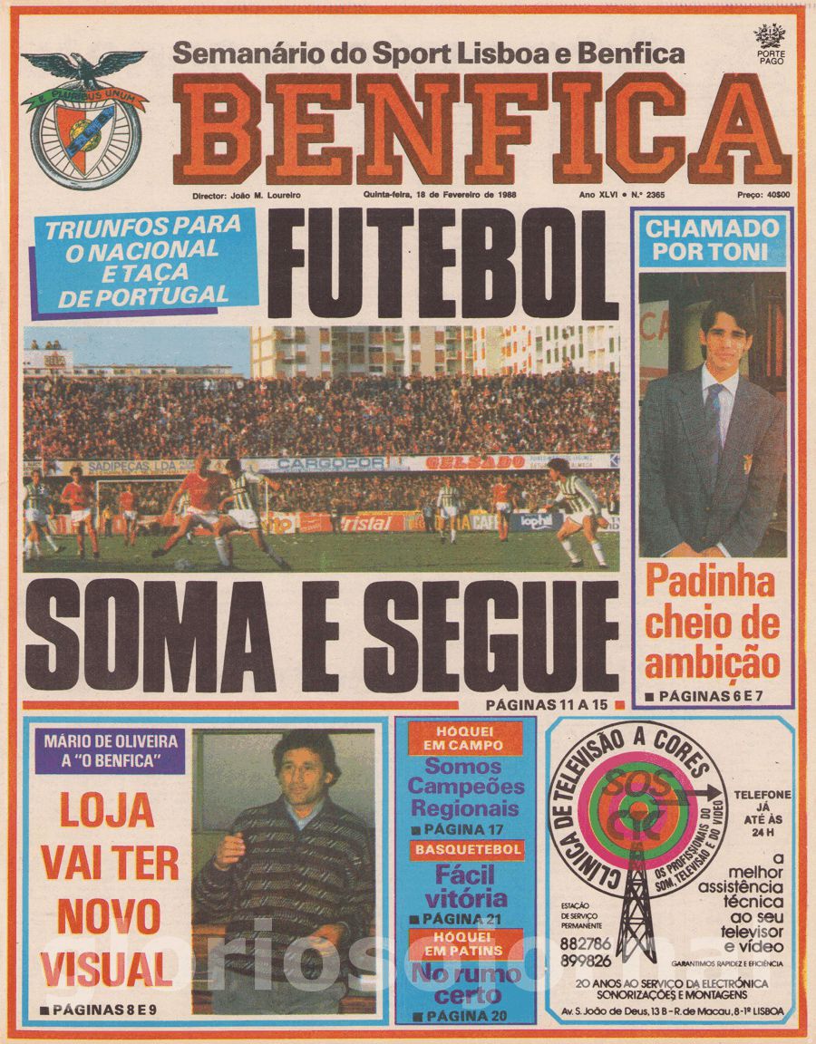 jornal o benfica 2365 1988-02-18